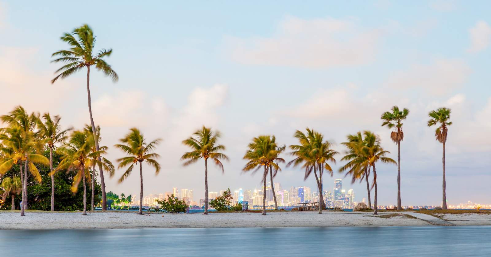 Tropical beach in Miami, Florida
