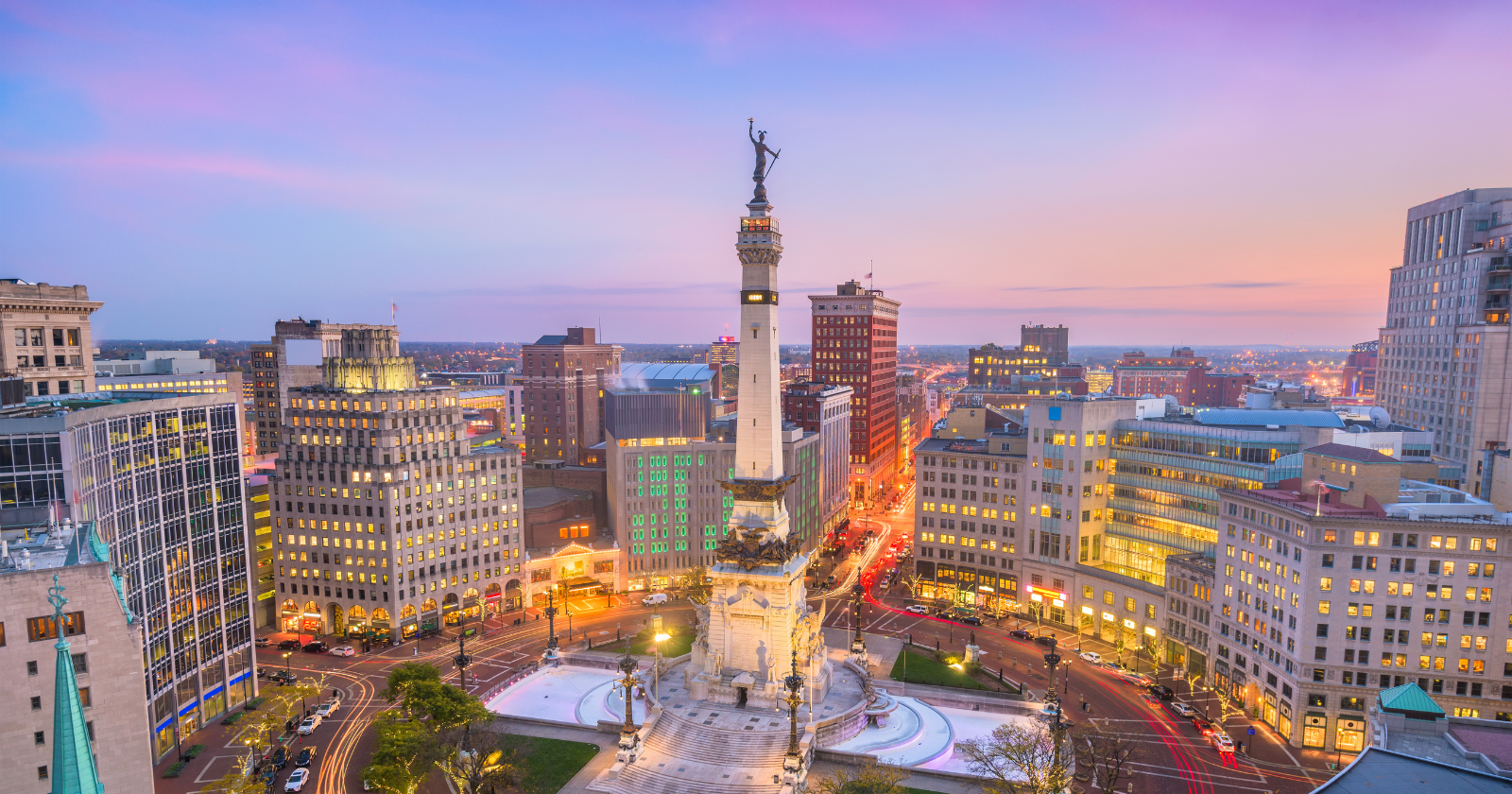 Indianapolis, Indiana skyline representing alcohol intervention and community support resources