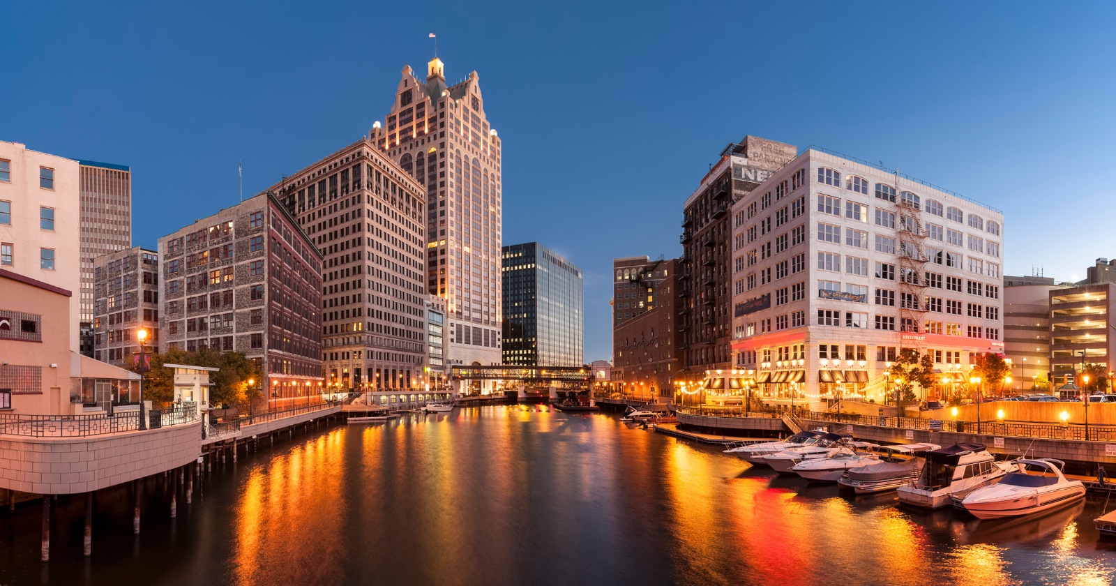 Milwaukee, Wisconsin skyline representing alcohol intervention and community support resources